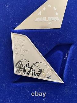 Complete Set Of Franklin Mint Airline Tail Emblem. 925 Ingots 1977-1980