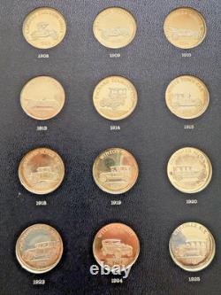 Complete Set of (3)1969 Franklin Mint Sterling Silver Antique Car Coins