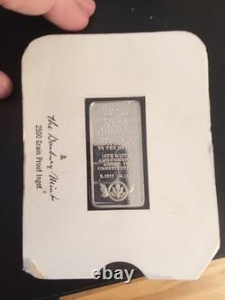 Danbury Mint 5.2ozt Presidential Sterling Silver Bar William Taft