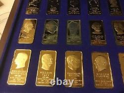 Danbury Mint Presidential 24karat Gold Plated Sterling Silver One Ounce Ingots