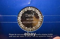 David Michangelo 100 Greatest Masterpieces Franklin Mint SOLID STERLING SILVER