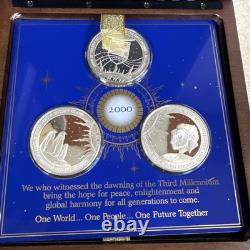 Dawn of the New Millennium Eyewitness 3 Medal Set Sterling Silver