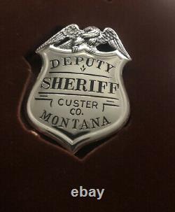 Deputy Sheriff Custer Co. Montana badge 1987 Sterling Silver