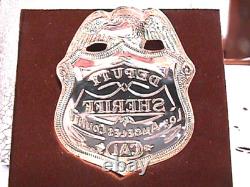 Deputy Sheriff Los Angeles Sterling Silver Franklin Mint Old West Badge, Boxed