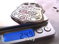 Deputy Sheriff Los Angeles Sterling Silver Franklin Mint Old West Badge, Boxed