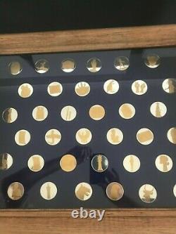 Egyptian Museum Cairo Complete Set Of Goldplated Sterling Rounds Custom Display