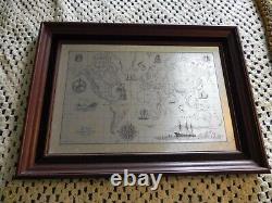 Extremely Rare! Franklin Mint Sterling Silver 925/Gold World Map Old Art Piece