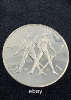 F. Mint Sterling Silver Zodiac Medals Aquarius Gemini Gilroy Roberts 26.5g Each