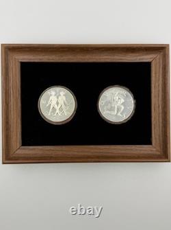 F. Mint Sterling Silver Zodiac Medals Aquarius Gemini Gilroy Roberts 26.5g Each