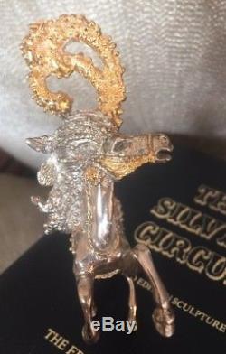 FIGURINE FRANKLIN MINT STERLING SILVER GOLD CIRCUS SASCHA BRASTOFF Dancing Horse