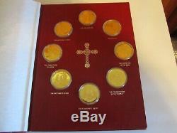 FM Life of Christ 24KT on Sterling Silver Medal Set with Book by Benvenuti 25pcs