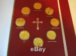 FM Life of Christ 24KT on Sterling Silver Medal Set with Book by Benvenuti 25pcs