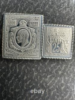 FRANKLIN MINT 100 GREATESTS STAMPS OF THE WORLD MINIATURE SILVER Qty 16 RARE