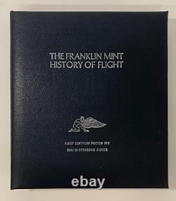 FRANKLIN MINT 100 Sterling Silver Coins HISTORY OF FLIGHT 1st Edn. Proof Set