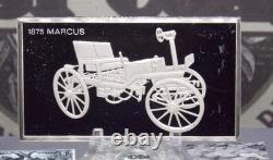 FRANKLIN MINT 1000 Grain. 925 Silver 1875 MARCUS Car Art Bar ECC&C, Inc