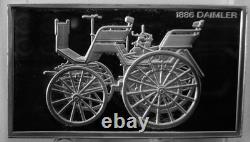FRANKLIN MINT 1000 Grain. 925 Silver 1886 DAIMLER 4 Wheeled Car Art Bar