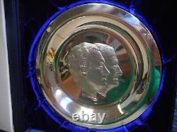 FRANKLIN MINT 11.66 OZ Troy STERLING SILVER 1973 NIXON INAUGURAL COMMITTEE PLATE