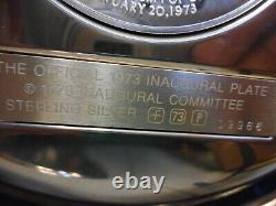 FRANKLIN MINT 11.66 OZ Troy STERLING SILVER 1973 NIXON INAUGURAL COMMITTEE PLATE