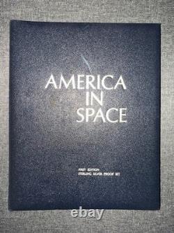 FRANKLIN MINT 1970 AMERICA IN SPACE 1st ED. STERLING SILVER PROOF 24 MEDAL SET