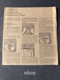 FRANKLIN MINT 1970 AMERICA IN SPACE 1st ED. STERLING SILVER PROOF 24 MEDAL SET