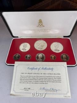 FRANKLIN MINT 1980 Cayman Islands Proof Set Sterling Silver RARE