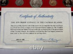 FRANKLIN MINT 1980 Cayman Islands Proof Set Sterling Silver RARE