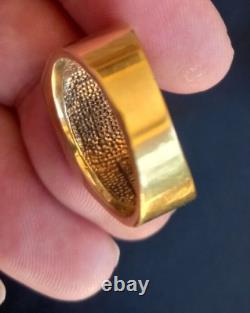 FRANKLIN MINT 585 14k GOLD EAGLE Men's Onyx Sterling Silver 925 Ring size 10.5