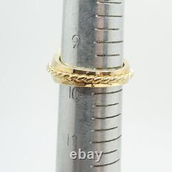 FRANKLIN MINT 925 Sterling/10K Gold Eagle Vintage Diamond Tiger Eye Ring Size 10