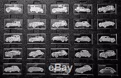 FRANKLIN MINT CENTENNIAL CAR COLLECTION 100 STERLING SILVER PROOFS 208 oz