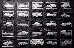 FRANKLIN MINT CENTENNIAL CAR COLLECTION 100 STERLING SILVER PROOFS 208 oz
