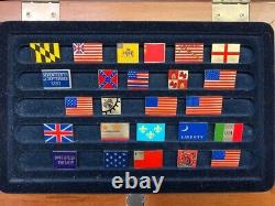 FRANKLIN MINT FLAGS OF LIBERTY SILVER COMPLETE 25 INGOT SET With ENAMEL m