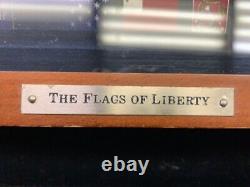 FRANKLIN MINT FLAGS OF LIBERTY SILVER COMPLETE 25 INGOT SET With ENAMEL m