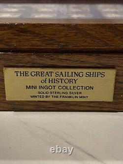 FRANKLIN MINT -Great Sailing Ships Of HistoryINGOT SET STERLING SILVER