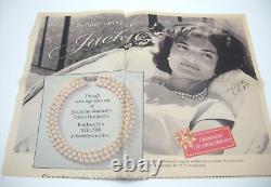 FRANKLIN MINT JACKIE KENNEDY FAUX PEARL TRIO ALL With COA'S STERLING SILVER 925