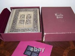 FRANKLIN MINT Library NEW AMERICAN BIBLE with SILVER COVERS -Queen Mary Psalter