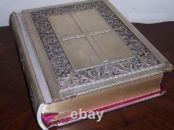 FRANKLIN MINT Library NEW AMERICAN BIBLE with SILVER COVERS -Queen Mary Psalter