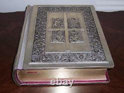 FRANKLIN MINT Library NEW AMERICAN BIBLE with SILVER COVERS -Queen Mary Psalter