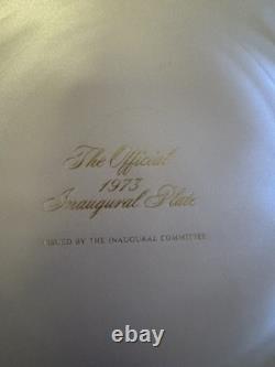 FRANKLIN MINT Nixon Official 1973 Presidential Inaugural Plate Sterling Silver