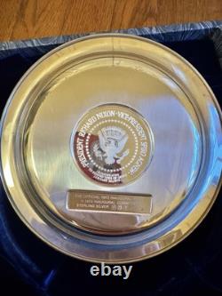 FRANKLIN MINT Nixon Official 1973 Presidential Inaugural Plate Sterling Silver