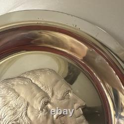 FRANKLIN MINT Nixon Official 1973 Presidential Inaugural Plate Sterling Silver
