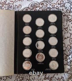 FRANKLIN MINT OFFICIAL AMERICAN SPACE FLIGHT 925 SILVER ANNIVERSARY 25 + 5 Coins