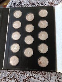 FRANKLIN MINT OFFICIAL AMERICAN SPACE FLIGHT 925 SILVER ANNIVERSARY 25 + 5 Coins