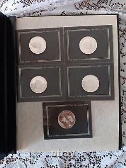 FRANKLIN MINT OFFICIAL AMERICAN SPACE FLIGHT 925 SILVER ANNIVERSARY 25 + 5 Coins