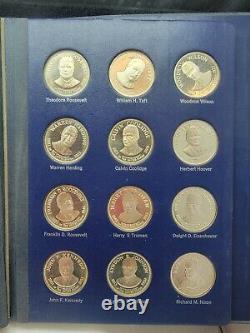 FRANKLIN MINT PRESIDENTIAL 36 STERLING COINS(39 ozt SILVER)