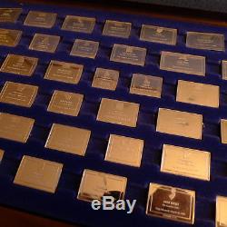 FRANKLIN MINT SILVER INGOTS STATE FLAGS STERLING SILVER Complete 50 pc set RARE