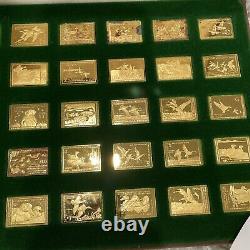 FRANKLIN MINT SILVER OFFICIAL DUCK STAMPS OF AMERICA 24 Kt GOLD ELECTROPLATED