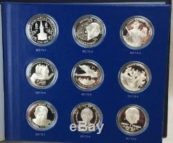 FRANKLIN MINT SPECIAL COMMEMORATIVE ISSUES 1973 STERLING SILVER PROOFS Set of 36