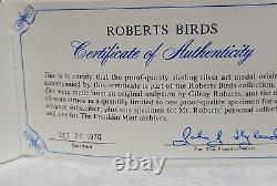 FRANKLIN MINT STERLING Roberts Birds No. 2 CHICKADEES MEDALLION MINT BOX &COA