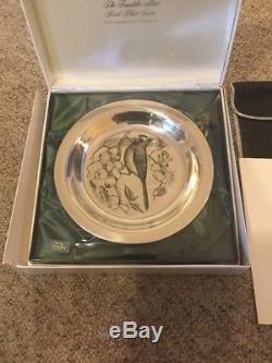 FRANKLIN MINT STERLING SILVER COLLECTOR Bird PLATE The Cardinal 1972 200 Grams
