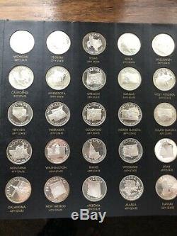 FRANKLIN MINT STERLING SILVER STATES OF THE UNION-50 PROOF MEDALS 22.50 Troy Oz